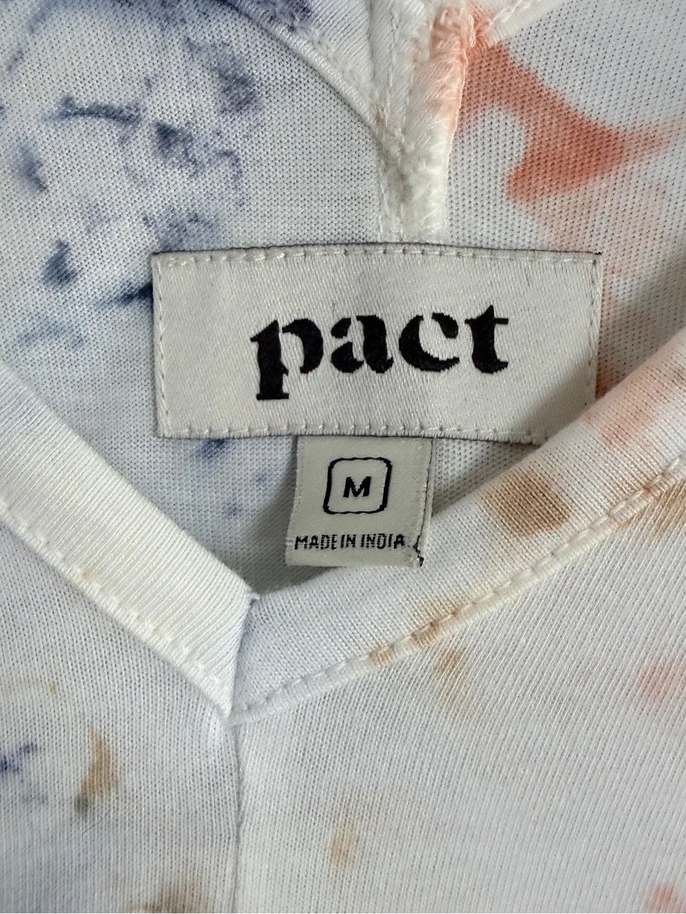 Pact Blue Ice Dye Vintage Tie-Dye Midi Dress Size Medium - Picture 3 of 9